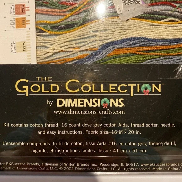 Dimensions Gold Collection Candy Cane Santa Counted Cross Stitch Kit-12"X16" - Picture 6 of 9